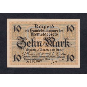 Memel, 10 Mark, 1922, aUNC