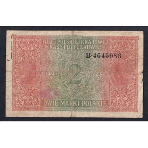 Poland, 2 Marki Polskie, 1916-17, F