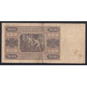 Pologne, 500 Zlotych, 1948, F
