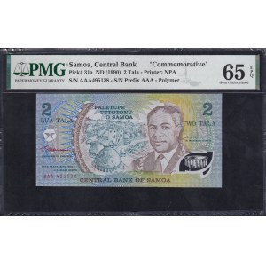 Samoa, 2 Tala, 1990, Gem UNC 65 EPQ, Commemorative