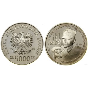 Poland, 5,000 zloty, 1989, Warsaw