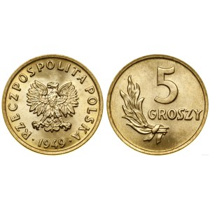 Poland, 5 pennies, 1949, Basel