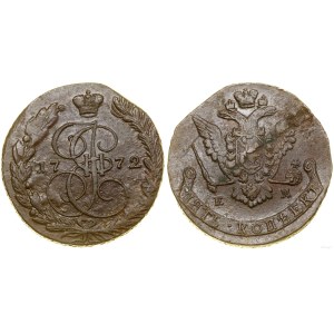 Russie, 5 kopecks, 1772 EM, Ekaterinburg