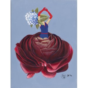 Jagoda Charkiewicz (geb. 1982), Blumenstrauß Hortensie aus der Serie Blumenstrauß Frauen, 2026
