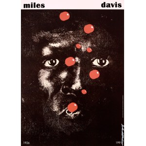 autor: Jakub ZASADA (nar. 1985), Miles Davis 1926–1991. Plagát s autogramom autora.