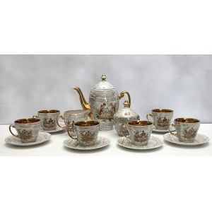 Collectible coffee set in a manor house style – Włocławek, 1970s