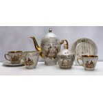 Collectible coffee set in a manor house style – Włocławek, 1970s