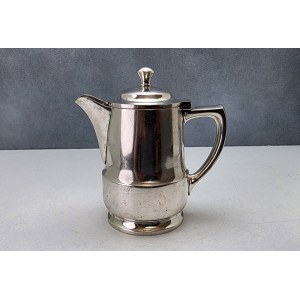 An antique silver-plated teapot by Wellner, signed by Karl Wagner
