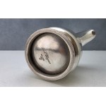 An antique silver-plated teapot by Wellner, signed by Karl Wagner