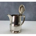 An antique silver-plated teapot by Wellner, signed by Karl Wagner