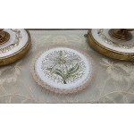 A historic dressing table and vanity set with petit point embroidery by Regent – London, first half of the 20th century