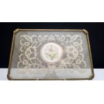 A historic dressing table and vanity set with petit point embroidery by Regent – London, first half of the 20th century