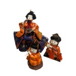 Hina ningyō - ensemble of three musicians (sannin bayashi), Shōwa period (1950s).