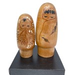 Para sōsaku kokeshi "Shunju" ("Spring and Autumn").