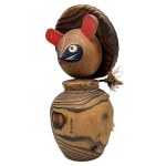 Tanuki kokeshi - figurine in the form of a shapa tanuki hidden in a sake tokkuri carafe, 2nd half of the 20th century
