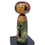 Unique sōsaku Kokeshi "Sato no ko". - Chie Tanaka (Tamura), 1960s/70s.