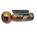 Unique sōsaku Kokeshi "Sato no ko". - Chie Tanaka (Tamura), 1960s/70s.