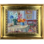 Zofia ALBINOWSKA-MINKIEWICZOWA (1886 Klagenfurt - 1971 Lviv), Flowers in the Salon