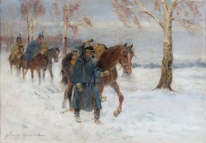 Jerzy KOSSAK (1886-1955), Odwrót spod Moskwy