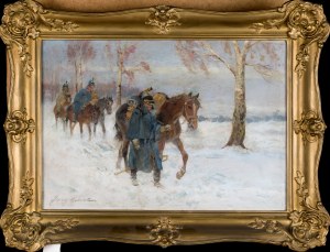 Jerzy KOSSAK (1886-1955), Odwrót spod Moskwy