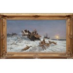Tadeusz RYBKOWSKI (1848-1926), The onslaught of wolves