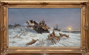 Tadeusz RYBKOWSKI (1848-1926), Napaść wilków
