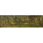 Roman KOCHANOWSKI (1857-1945), Landscape with a cow, late 19th century.