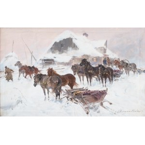 Ignacy ZYGMUNTOWICZ (1875-1947), In front of the inn