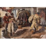 Włodzimierz TETMAJER (1862-1923), Scena przed wiejską chatą
