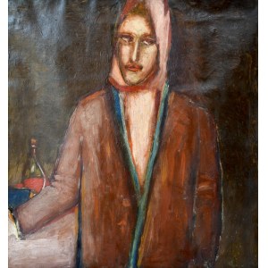 Jerzy NOWOSIELSKI (1923-2011), Woman in a headscarf - double-sided work, 1940s