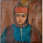 Jerzy NOWOSIELSKI (1923-2011), Woman in a headscarf - double-sided work, 1940s