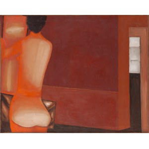 Jerzy Nowosielski (1923 Cracovia - 2011 Cracovia), Interno con nudo, 1971