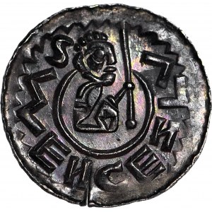 Czechy, Wratysław II 1061–1092, Denar, Książę z włócznią/Książę na tronie, menniczy