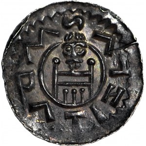 Czechy, Wratysław II 1061–1092, Denar, Książę z włócznią/Książę na tronie, menniczy