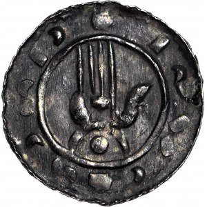 Czechy, Otto I Śliczny na Ołomuńcu 1061-1087, Denar, Dłoń/Krzyż