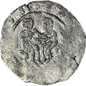 Czechy, Władysław II 1140-1158, Denar, Rycerz/Postacie