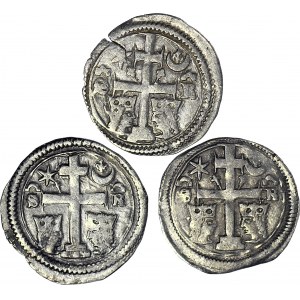 3 szt. zestaw denarów, Węgry, dynastia Arpadów, Bela IV (1270-72), Zagrzeb, S-R