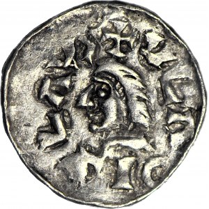 Ladislaus I Herman 1081-1102, Cracow denarius, first issue, small head
