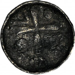 Władysław I Herman 1081-1102, Denar, Wrocław, Głowa św. Jana, włosy krótkie