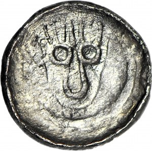 R-, Ladislav I. Heřman 1081-1102, denár, Vratislav, hlava sv. Jana