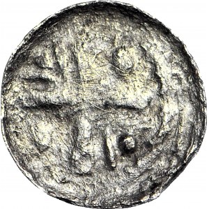 R-, Ladislaus I. Herman 1081-1102, Denar, Wrocław, Kopf des Heiligen Johannes