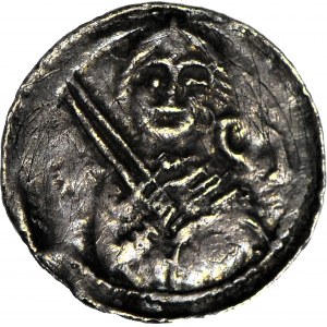 Władysław II Wygnaniec 1138-1146, Denar, książę i biskup, litera S, rzadki