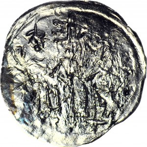 Bolesław I Wysoki 1163-1201 lub Mieszko Plątonogi 1163-1211, Denar, nienotowane napisy wewnątrz krzyża