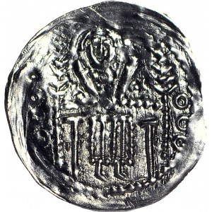 RR-, Bolesław V Wstydliwy 1243-1279, Denar, ok. 1254, Kraków, Św. Wacław - JEDNOSTRONNY
