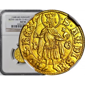 RR- Władysław Warneńczyk goldgulden 1441 r, pierwsza złota moneta z herbami Rzeczypospolitej
