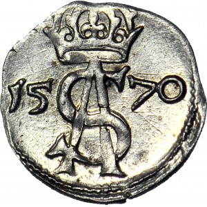 Sigismund II. Augustus, Zwei-Dollars 1570 Vilnius, gemünzt
