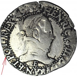 R-, Henryk Walezy, Król Polski, Frank 1578 E, Tours