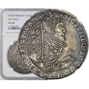 RRR-, Zygmunt III Waza, Talar 1628, Bydgoszcz, bardzo rzadki
