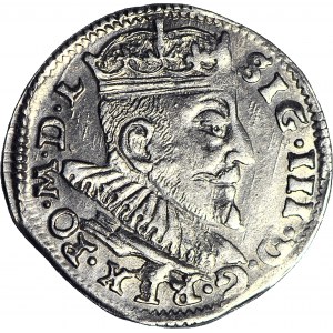 Zygmunt III Waza, Trojak 1592 Wilno, duża cyfra &bdquo;Z&quot; w dacie