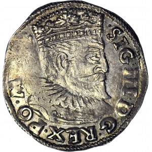 Zygmunt III Waza, Trojak 1595, Poznań, inicjały V-I, menniczy